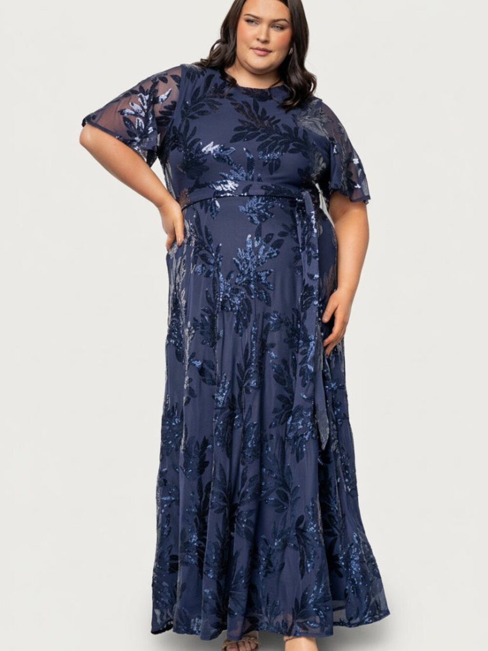 Baltic Born Muse Sequin Maxi Dress | Navy Size XLXL - Picture 2 of 5